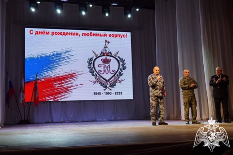 Офицеры Росгвардии поздравили руководство и воспитанников Михайловского кадетского корпуса с днём образования