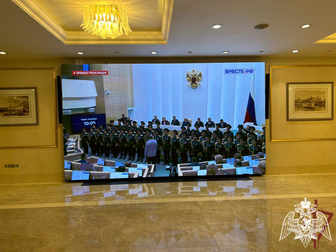 АНСАМБЛЬ РОСГВАРДИИ ВЫСТУПИЛ НА ТОРЖЕСТВАХ ПО СЛУЧАЮ 30-ЛЕТИЯ СОВЕТА ФЕДЕРАЦИИ ФЕДЕРАЛЬНОГО СОБРАНИЯ РОССИИ