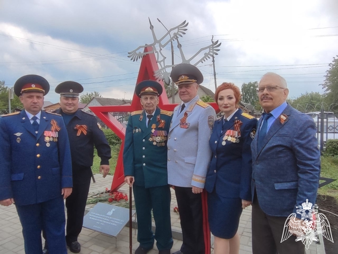 Офицер Росгвардии принял участие в открытие мемориала посвященному 80-летию Победы в Великой Отечественной войне   