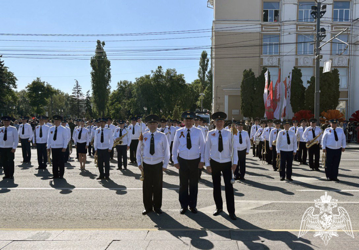 Военный оркестр Управления Росгвардии по Воронежской области принял участие в параде в честь 80-й годовщины Великой Победы