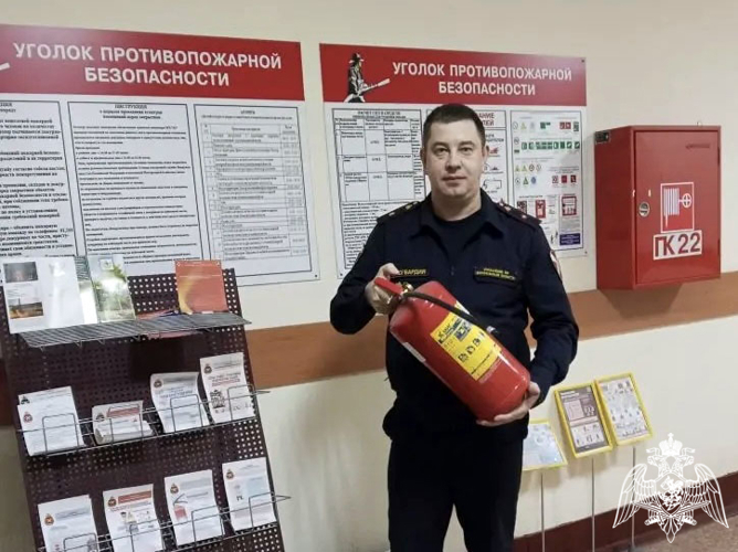 В преддверии новогодних праздников в Управлении Росгвардии по Воронежской области прошло занятие по пожарной безопасности