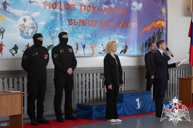 В закрытии спартакиады в Воронежской школе приняли участие сотрудники Росгвардии