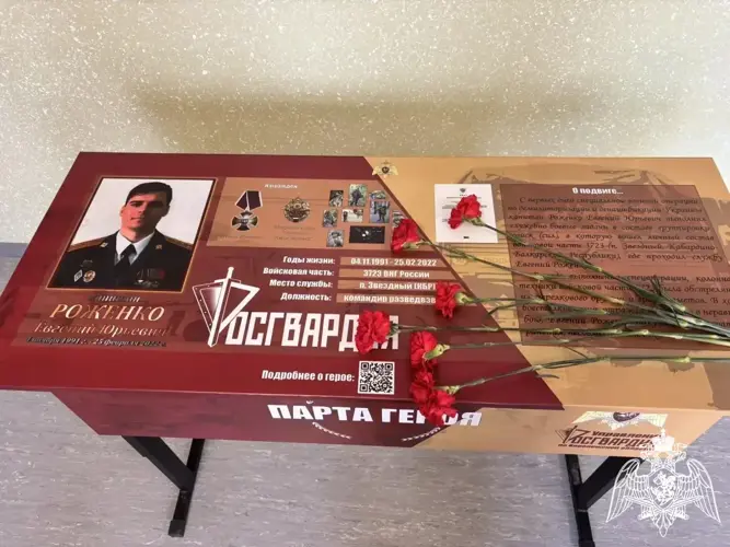«ПАРТУ ГЕРОЯ» ПАМЯТИ ПОГИБШЕГО росгвардейца ОТКРЫЛИ В Воронежской ОБЛАСТИ