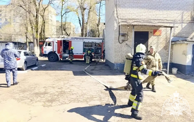 Росгвардия и МЧС провели совместную противопожарную тренировку в Воронеже