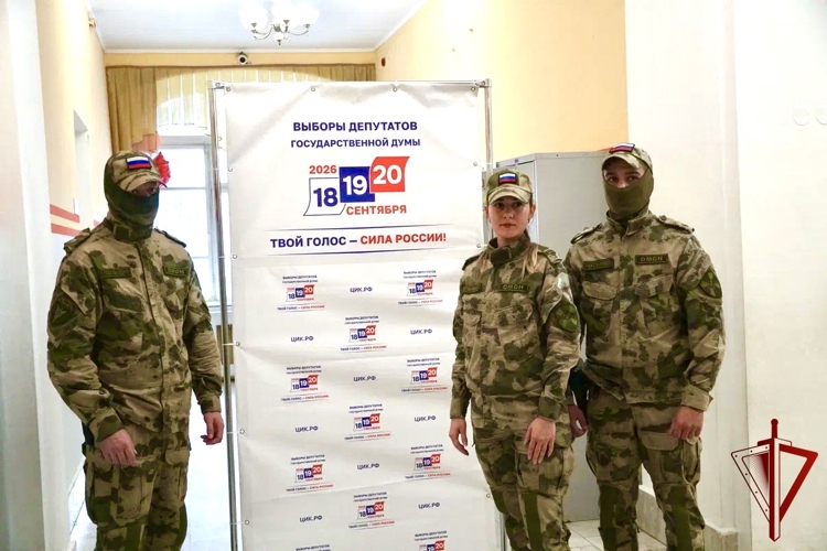 Воронежские росгвардейцы отдали голоса на выборах депутатов  Государственной Думы
