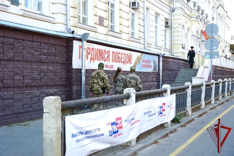 Воронежские росгвардейцы отдали голоса на выборах депутатов  Государственной Думы
